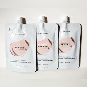 3 x VERSED Photo Please Brightening Tightening Mask - Vegan Anti-Aging 1.5oz x 3